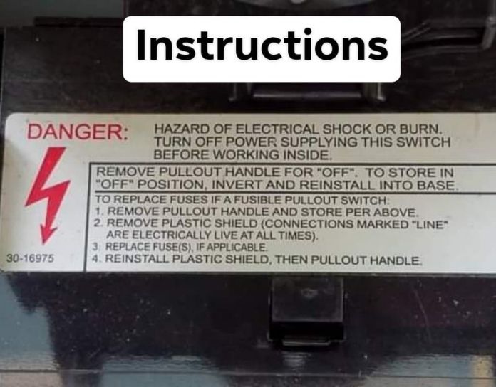 hvac service lockout panel instructions