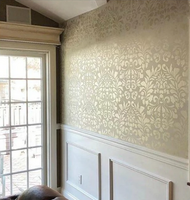 Fabric Damask Grand Wall Stencil 