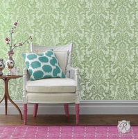 Lisabetta Damask Wall Stencil - Royal Design Studio