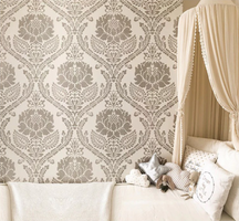 Windsor Damask Wall Stencil - Royal Design Studio